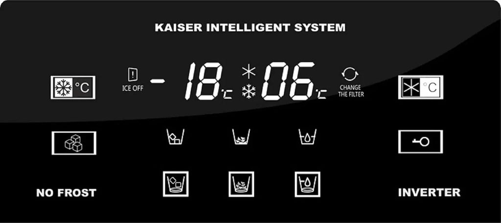 Kaiser KS 90500 RS, lodówka Side-by-Side, No Frost, 556 l, Fresh ICE, Multi-Bar, przyłącze wody stałe