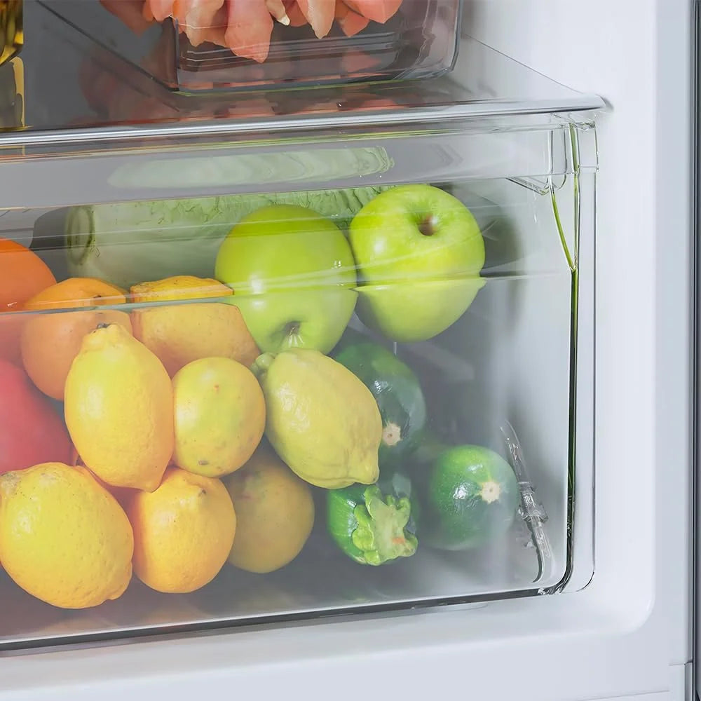 Cecotec Amerykańska lodówka Side By Side - 562 l - Bolero CoolMarket SBS 562 Inox E. 177 x 91,2 cm, kompresor Inverter Plus, niskie zużycie, No Frost, Multiairflow, szybkie chłodzenie, stal nierdzewna