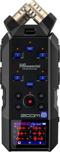 ZOOM H6essential Handy Recorder – Przenośny rejestrator audio 32-bit float z nagrywaniem 6 ścieżek – Idealny do podcastów, muzyki i dźwięku filmowego – Czarny