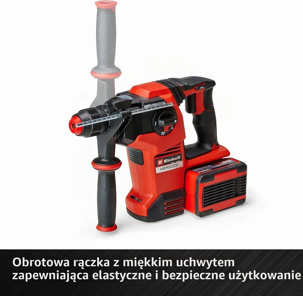 Einhell Herocco 36/28 Power X-Change akumulatorowy młot udarowo-obrotowy (Twin-Pack, wiercenie/wiercenie udarowe/dłutowanie z/bez mocowania, 3,2 J, bezszczotkowy, SDS+, w zestawie E-Box, bez