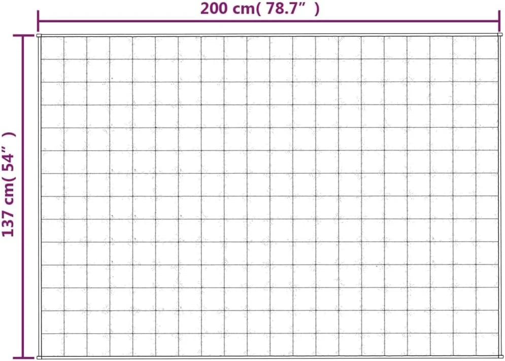 Koc obciążeniowy jasny kremowy 137 x 200 cm 10 kg bawełna