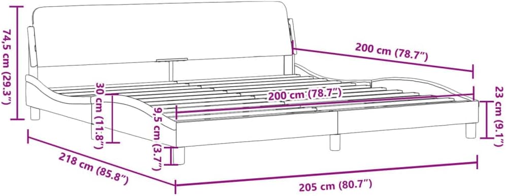 Rama łóżka, materiał Poliestru i Rama Wykonana z Litej Sosny, Jedno Podwójne łóżko Sypialni z Zagłówkiem i sklejką (200 x 200 cm)
