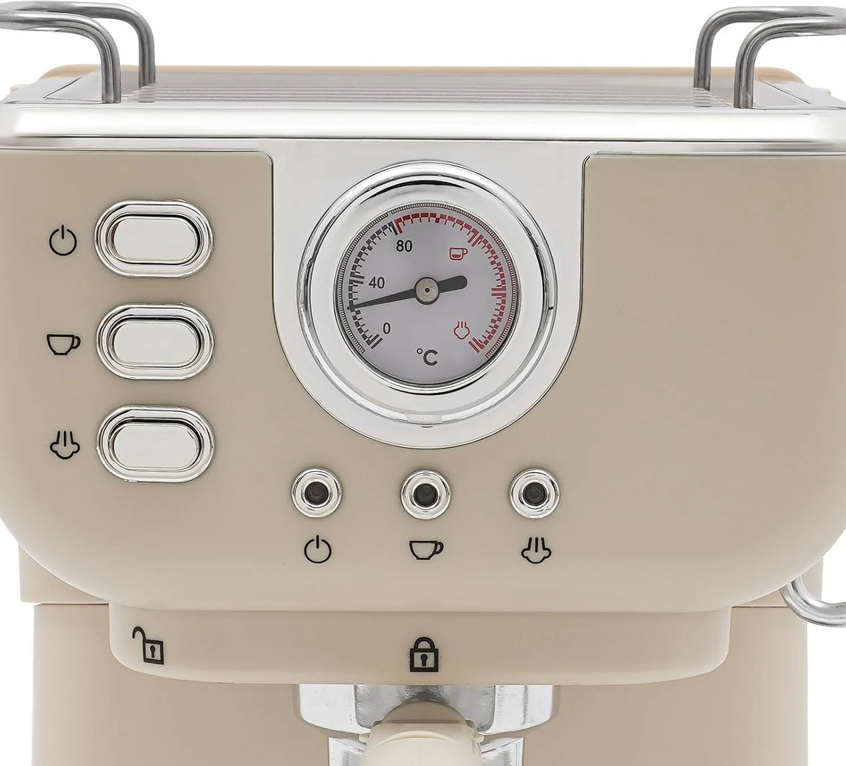 Ekspres do kawy ciśnieniowy, 1050W ekspresy do espresso, 20Bar ekspres do kawy, pojemność zbiornika na wodę 1,5L, zakres temperatur 92℃ ekspres do kawy Barista