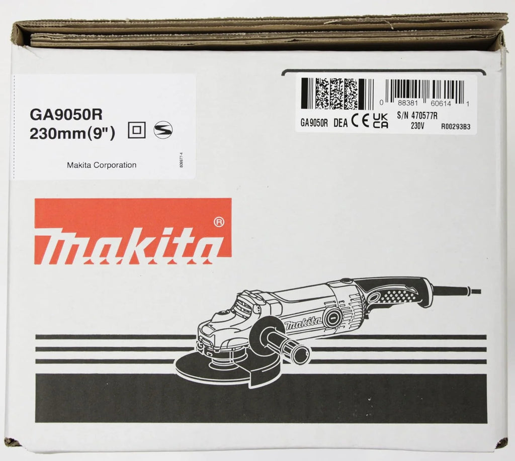 Makita Szlifierka Kątowa, Czarny/Niebieski, 455 x 250 x 132 mm