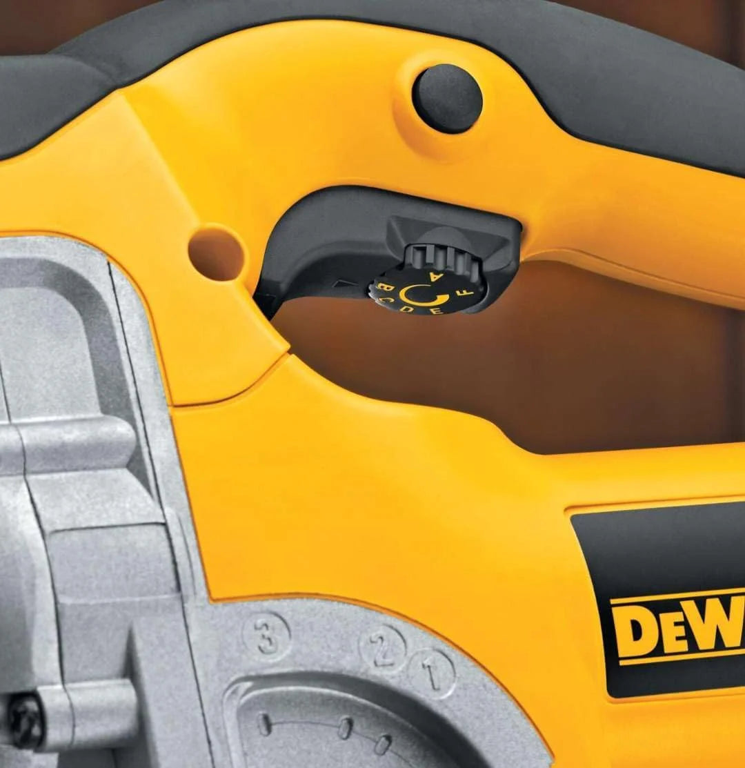 DeWalt DEWALT DW331K 701W wytrzymała wyrzynarka górna 230 V, żółta