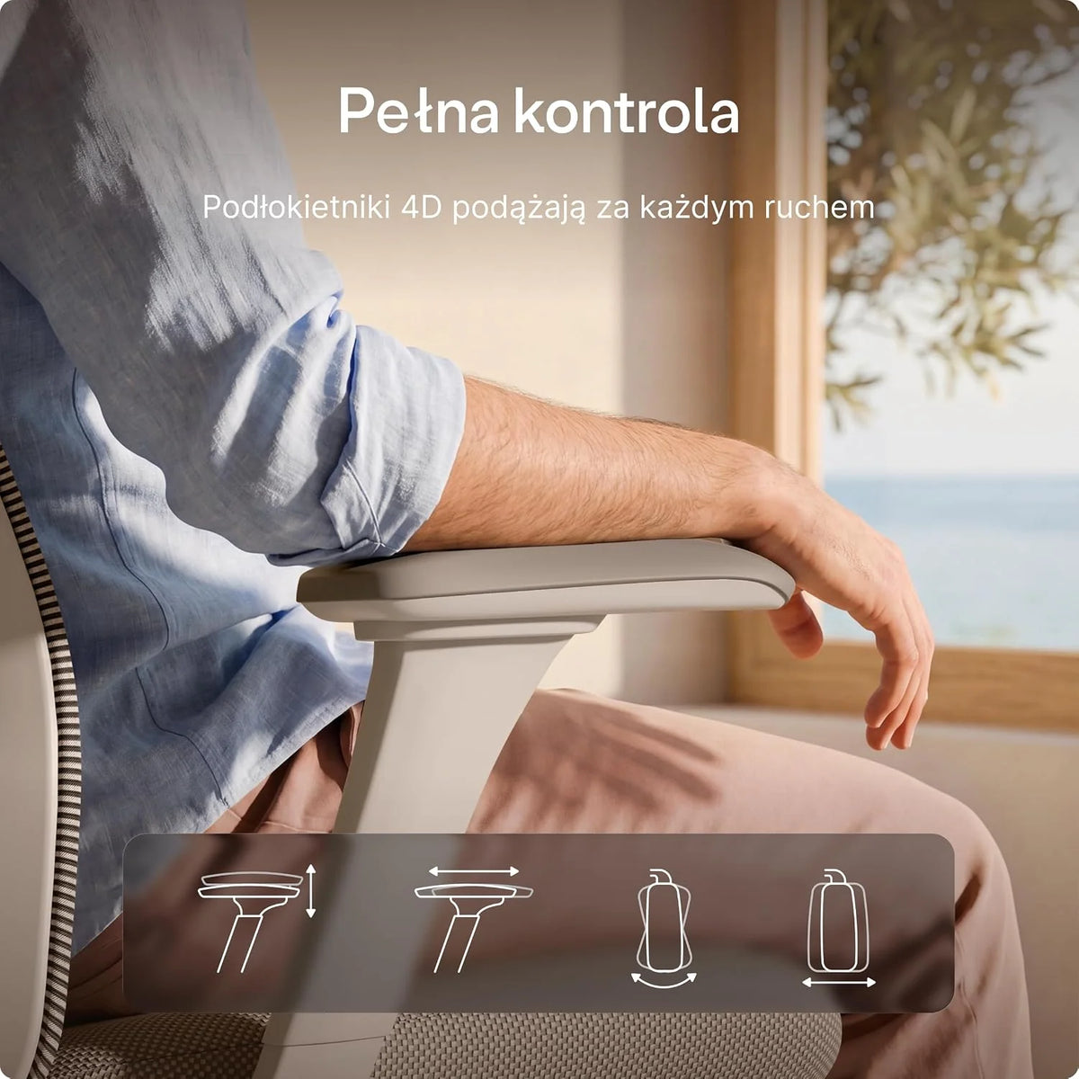 Desktronic Regulowane, ergonomiczne krzesło biurowe | krzesło do biurka z podparciem okolic lędźwiowych, regulacja wysokości – zaprojektowane z myślą o europejskim ciele – oddychająca tkanina