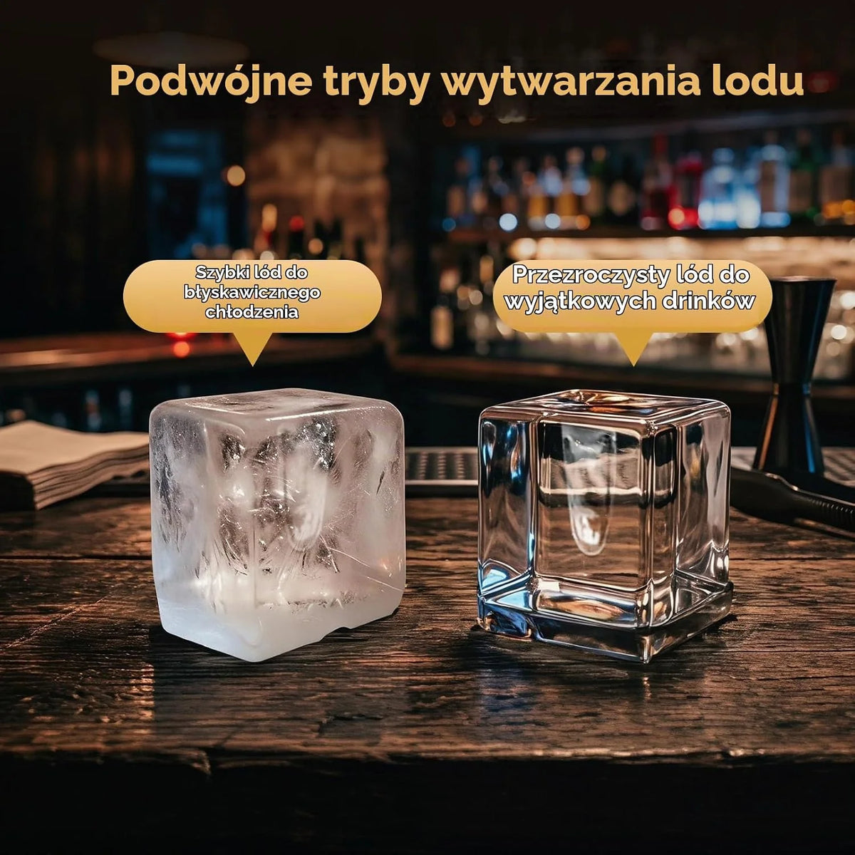 COSTWAY Kostkarka do lodu, maszyna do lodu 3 sztuki w ciągu 20 minut