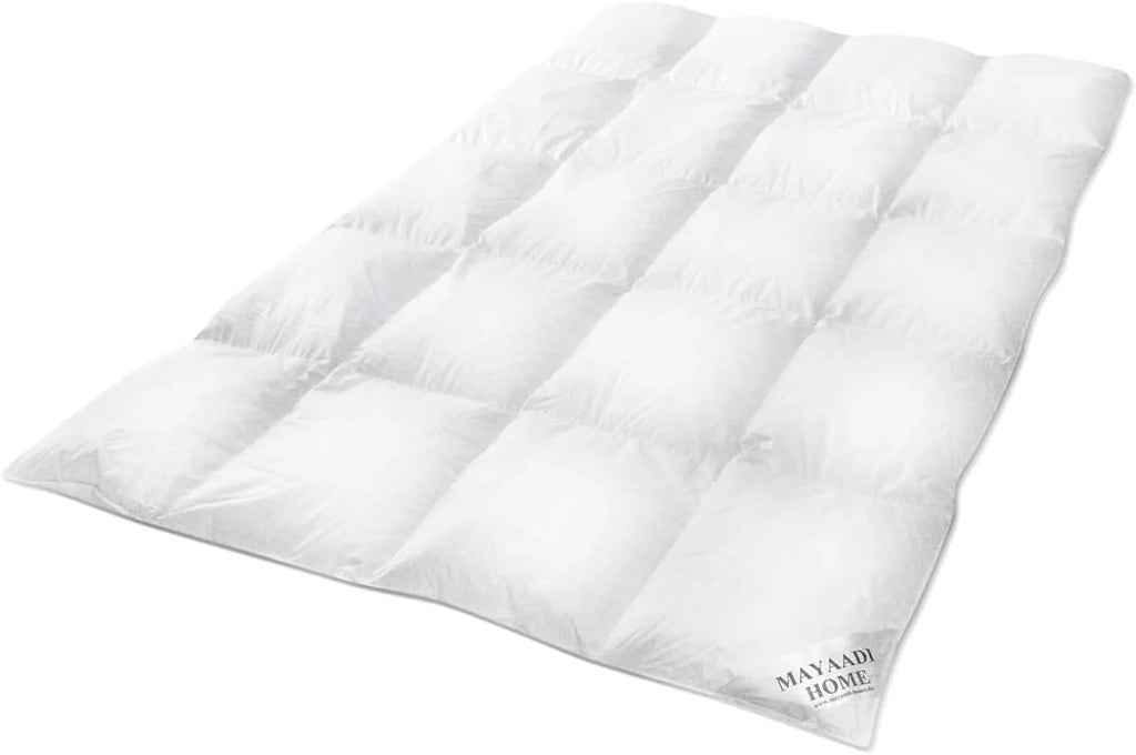 Mayaadi-Home MA87 kołdra puchowa na zimę, kołdra pikowana, 70% puchu, 30% pierza, 200 x 200 cm, 2400 g, bardzo ciepła, bardzo gruba
