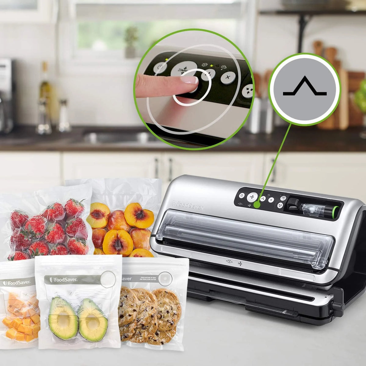 FoodSaver zgrzewarka próżniowa z trybem automatycznego pakowania próżniowego, pakowarka próżniowa FFS006X