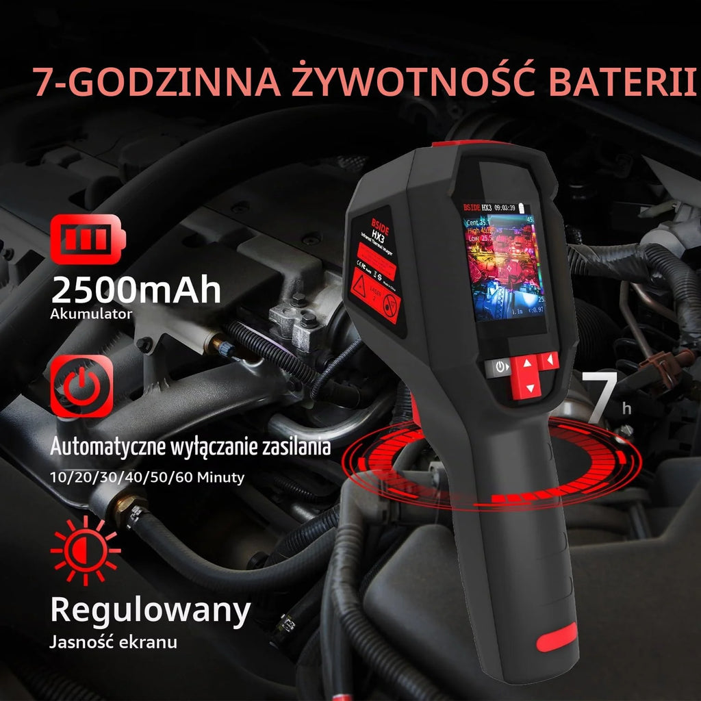 BSIDE HX3 Przenośna kamera termowizyjna 240x240 o wysokiej rozdzielczości Termiczna kamera 25Hz -20-550℃ Ładowalna kamera termowizyjna na podczerwień z 15 paletami kolorów do wykrywania wycieków wody