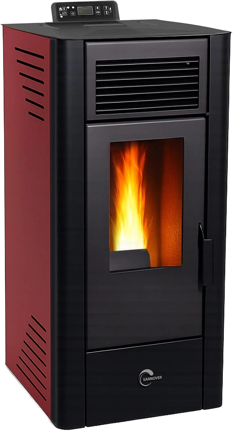 Piec na pellet powietrzny Anita 11,6 kW Bordeaux Sannover