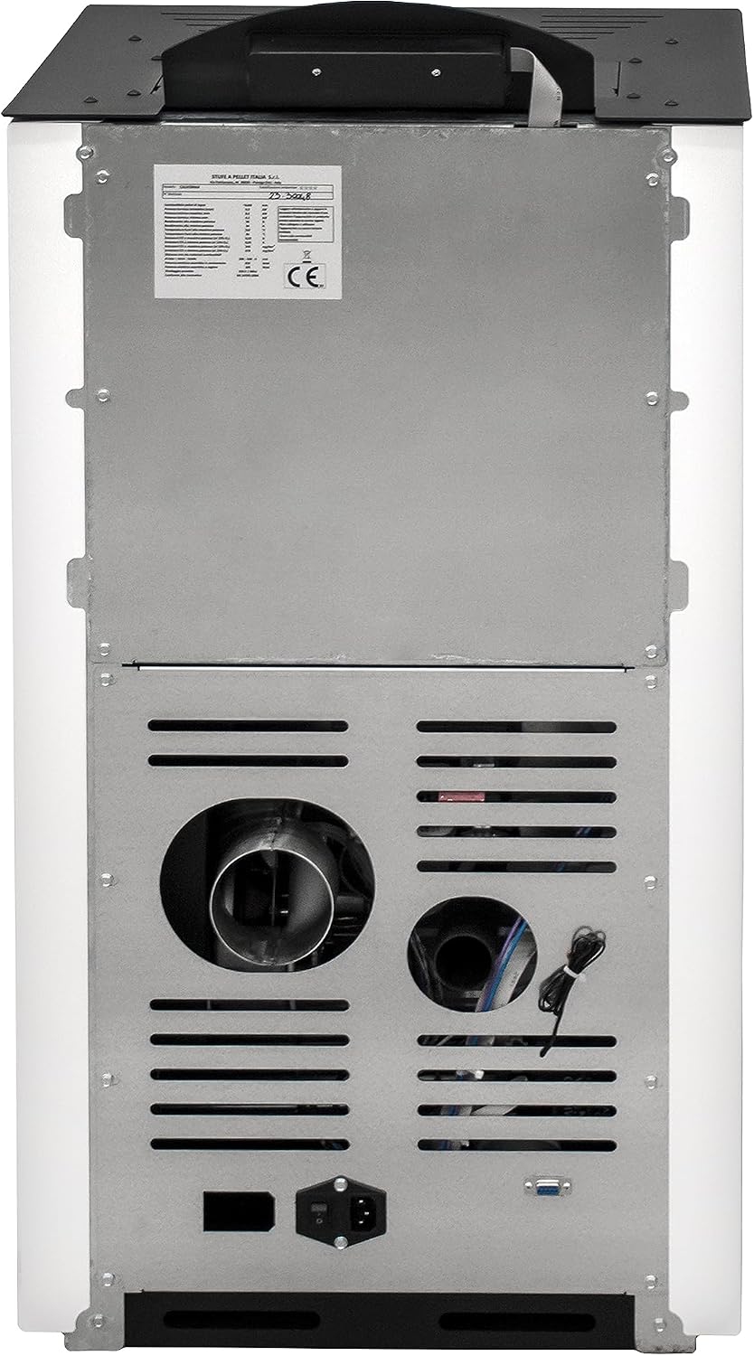 STUFE A PELLET ITALIA California 10 KW WiFi | Piecyki na pellet 90% wydajności Ogrzewa 80m² Autonomia 20 godz. Programowalne sterowanie WiFi 5 prędkości i mocy Kompaktowa konstrukcja 24M