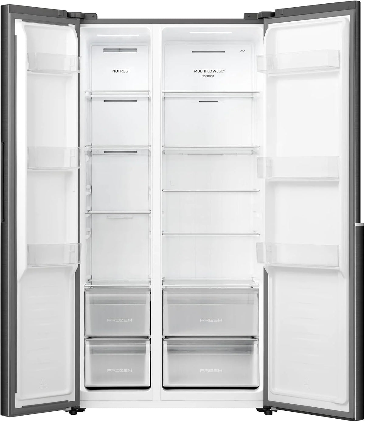 Gorenje NRS917E41BX lodówko-zamrażarka/wolnostojąca / 544L/39dB/ EEK: E/NoFrost Plus/EcoModus/Multiflow 360°/ CrispZone/FastFreeze/(szer. x wys. x gł.): 91,1 × 178,6 × 61,5 cm/czarna