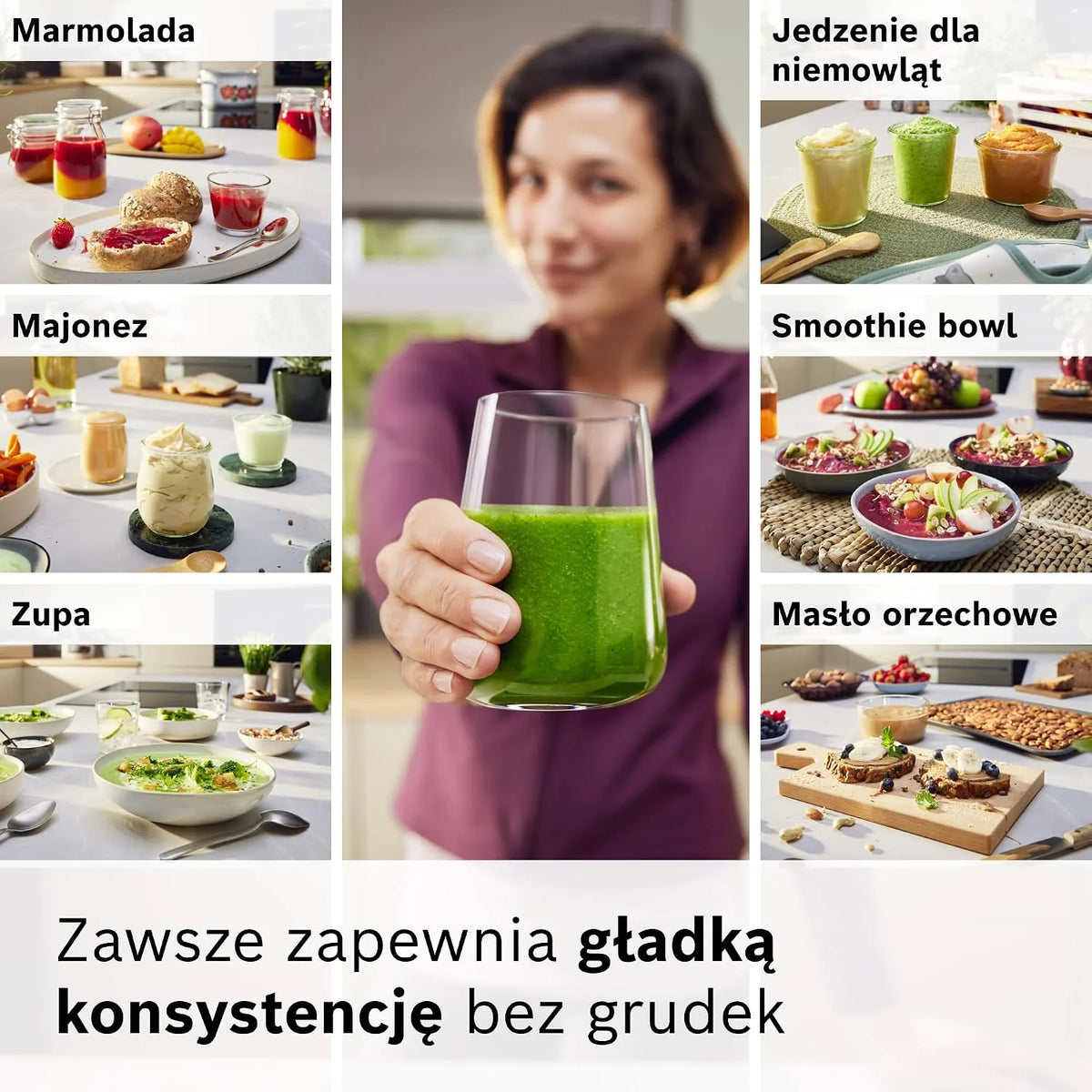Bosch, blender ręczny, ErgoMaster Serie 8, silnik 1500 W, intuicyjna regulacja prędkości, 6-ramienne ostrze, akcesoria w zestawie, stal nierdzewna, MSM8M934