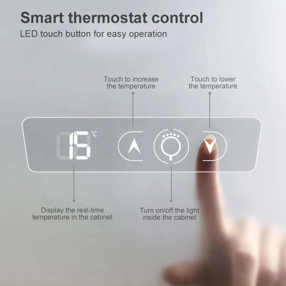 Elektryczna chłodziarka do wina, agregat chłodzący blat ze sterowaniem dotykowym LED i inteligentnym termostatem, termoelektryczna wolnostojąca konstrukcja zapewniająca optymalne chłodzenie