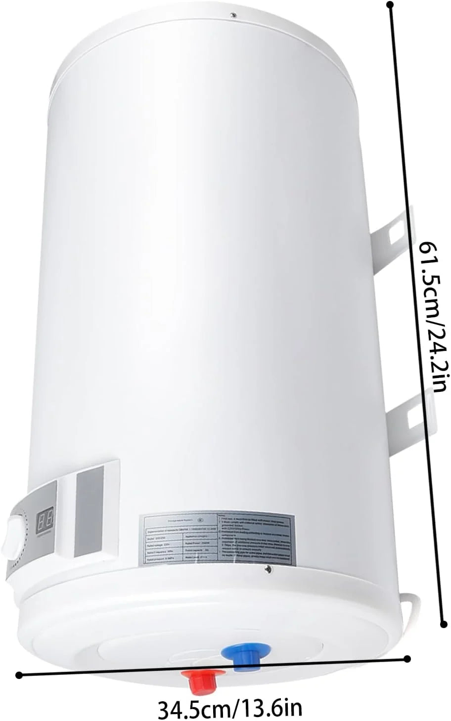 Elektryczny zbiornik ciepłej wody, bojler elektryczny, podgrzewacz wody, zestaw łazienkowy, wiszący na ścianie, emaliowany zbiornik wewnętrzny, podgrzewacz wody, 220 V (50 l)