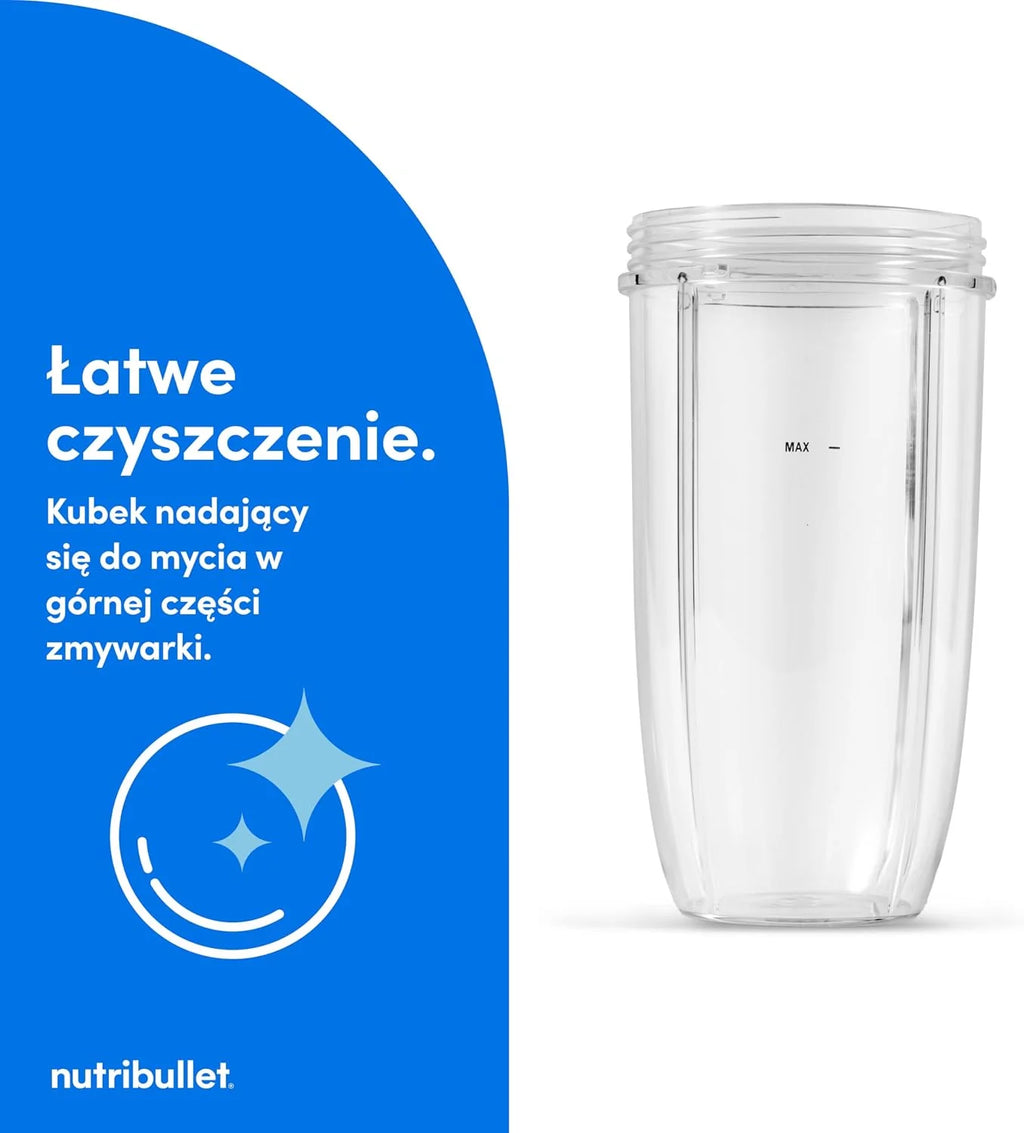 Nutribullet Pro 900 - Wielofunkcyjny Blender, Robienie Smoothie, Ekstraktor do Owoców i Warzyw, Kompaktowa Konstrukcja, Łatwy w Użyciu, Szybkie Czyszczenie, 900W, Mineralny Gołębi Szary (NB904MASN)