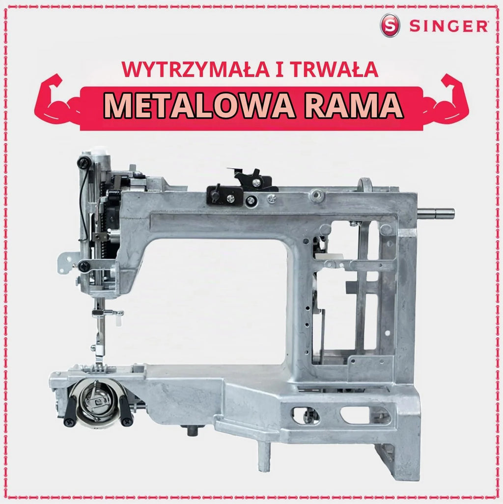 Singer Maszyna do Szycia Mechanicznego 1409 – 15 Programów Szycia, 4-Stopniowe Oczko, Regulacja Długości i Szerokości Ściegu, Dźwignia Wsteczna, Wolne Ramię, Z Miękką Pokrywą