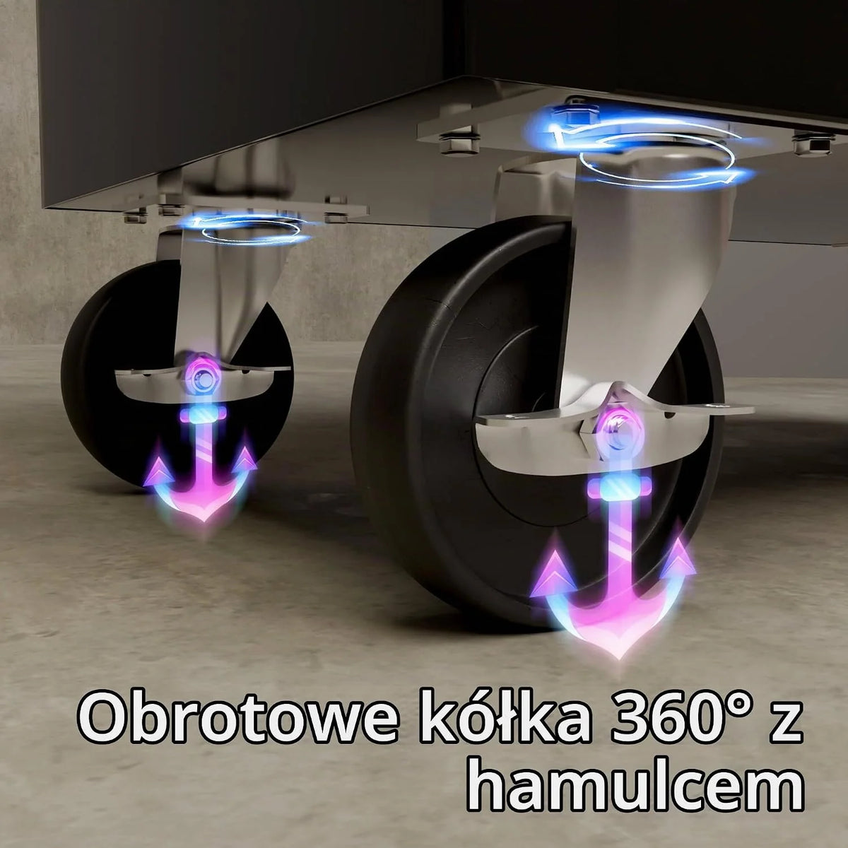 Arebos Wózek warsztatowy z 7 półkami | centralnie zamykany | powłoka antypoślizgowa | koła z hamulcem postojowym |masywny metal | czarny
