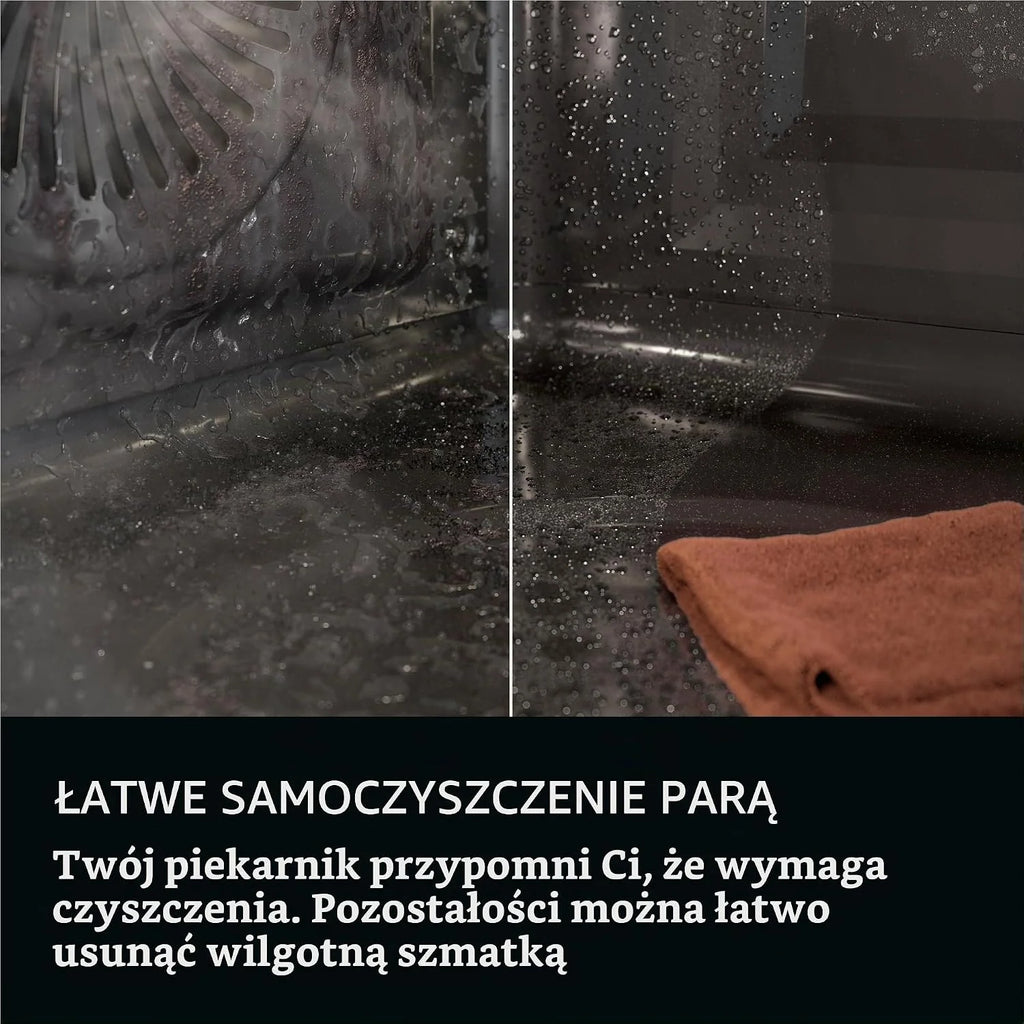 AEG Kuchenka parowa do zabudowy WiFi – seria 8 Touch Swipe – krok po kroku wspomagane gotowanie – Made in Germany – 100% auto-parowy & SousVide – przepisy na aplikacje – TP8SB73ZAB