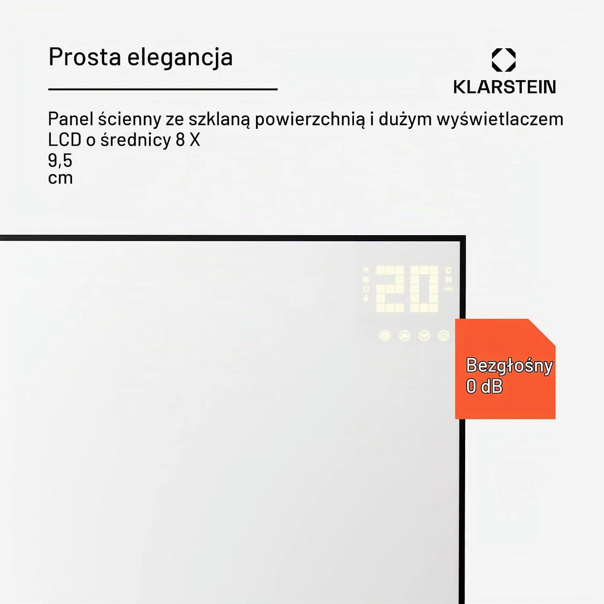 Klarstein Ogrzewanie na podczerwień z termostatem, 600W grzejnik elektryczny, IR ze sterowaniem aplikacją i wykrywaniem otwartego okna, Grzejnik do pomieszczeń wilgotnych bez CO2