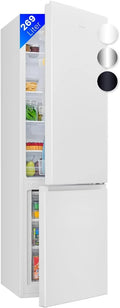 Bomann® Lodówko-zamrażarka, pojemność użytkowa 269 l – chłodzenie: 198 l | zamrażanie: 71 l, energooszczędna, cicha praca 39 dB, LED, wymienne zawiasy drzwiowe, wysokość: 180 x szerokość: 55 x