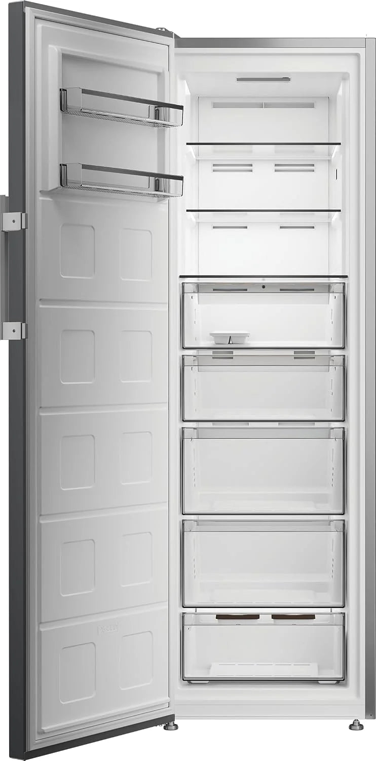 Whirlpool WHMFF 6312 XP4 zamrażarka pionowa Total No Frost, 286 l, stal tytanowa, sprężarka ProSmart Inverter, klasa E, 186,5 x 59,7 x 70,9 cm (wys. x szer. x gł.)