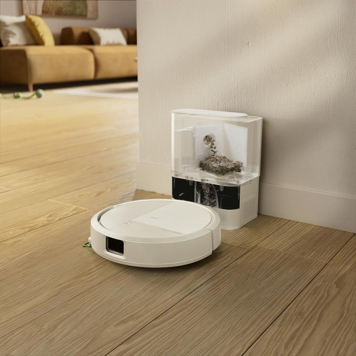 iRobot Roomba® 115 Combo ze stacją Auto Empty, robot odkurzająco-mopujący, moc ssania 15000 Pa, nawigacja z Clearview™ LiDAR, biały