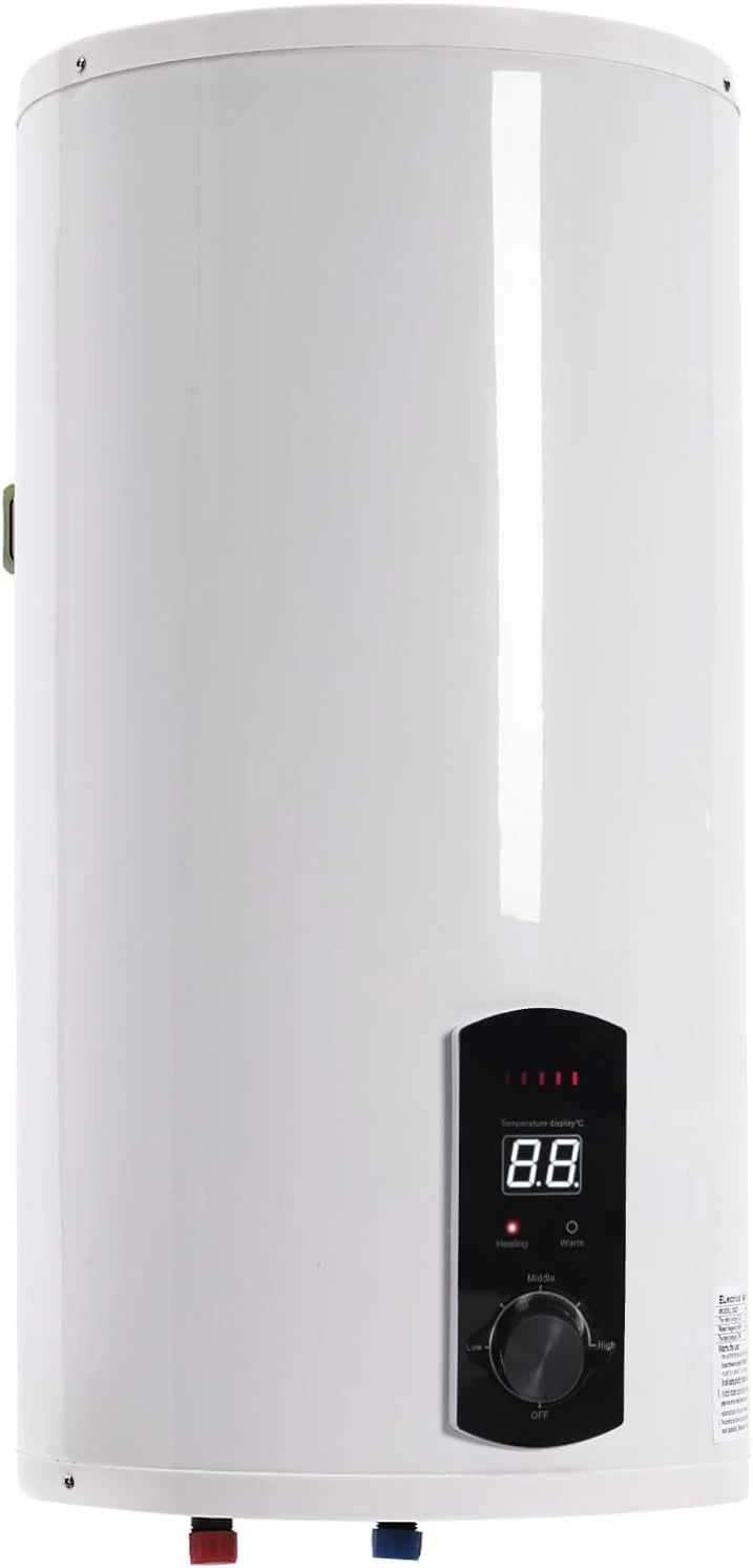 Elektryczny zbiornik ciepłej wody, 220 V, 2000 W, 80 l, poziomy podgrzewacz wody, bojler z wyświetlaczem LED, 25-75℃, bojler ciepłej wody do kuchni, ogrodu, łazienki, przyczepy kempingowej