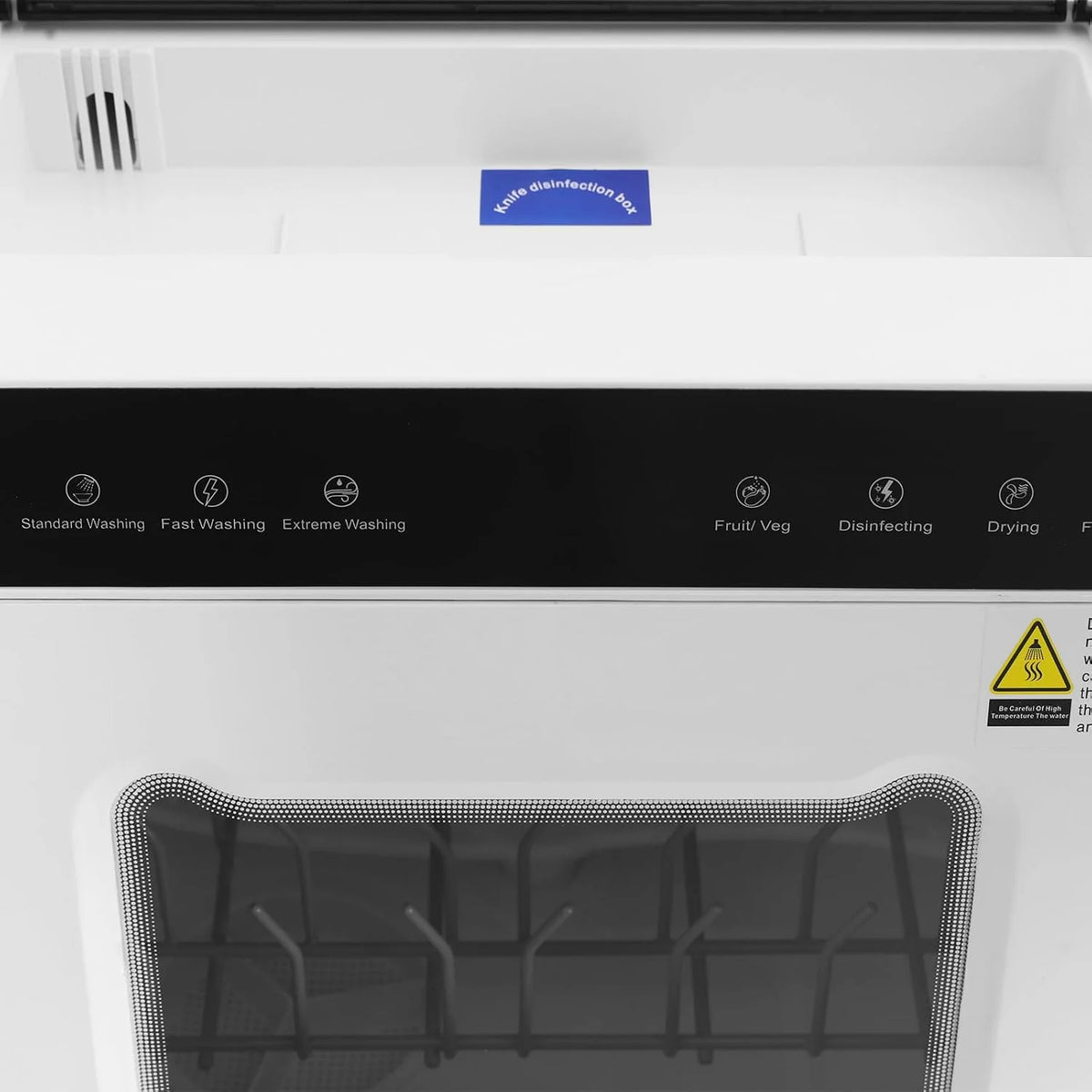 Wolnostojąca zmywarka 1100 W 52 dB zmywarka stołowa 220 V wielofunkcyjna obsługa ekranu dotykowego zmywarka 360° podwójne ramiona natryskowe wolnostojąca zmywarka stołowa 4-6 nakryć