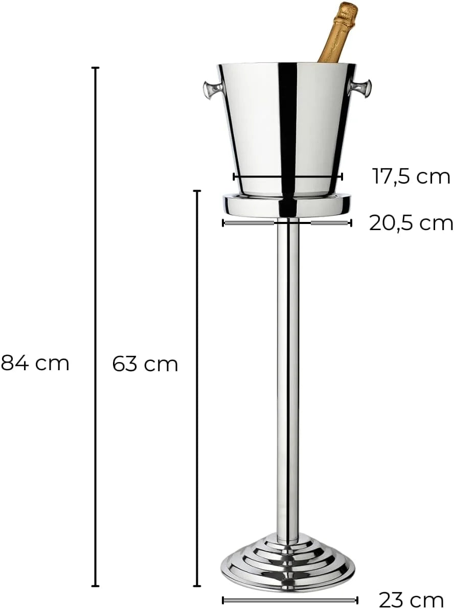 EDZARD Cooler do wina Sevilla ze stojakiem (Ø 23 cm, H 85 cm), polerowany