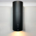 GURARI Okap wyspowy GCH I 385 36 BL Prime, okrągły okap kuchenny 36 cm, czarny, 1000 m³/h, 4 stopnie, wyświetlacz, oświetlenie LED