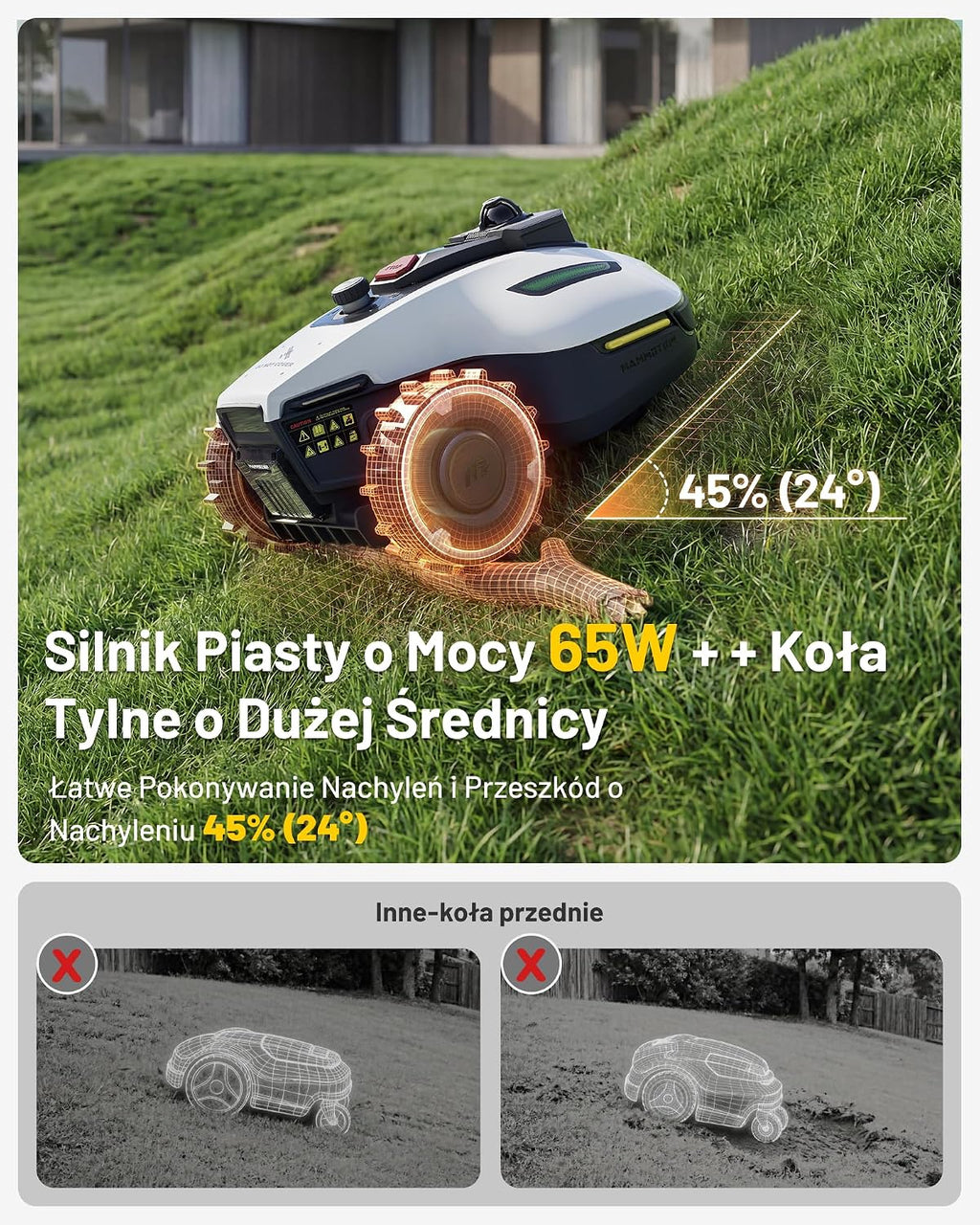 MAMMOTION YUKA mini 2 800 LiDAR robot koszący bez przewodu
