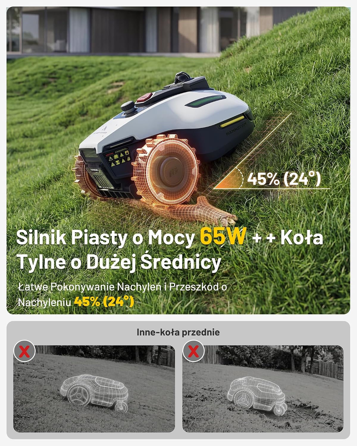 MAMMOTION YUKA mini 2 800 LiDAR robot koszący bez przewodu