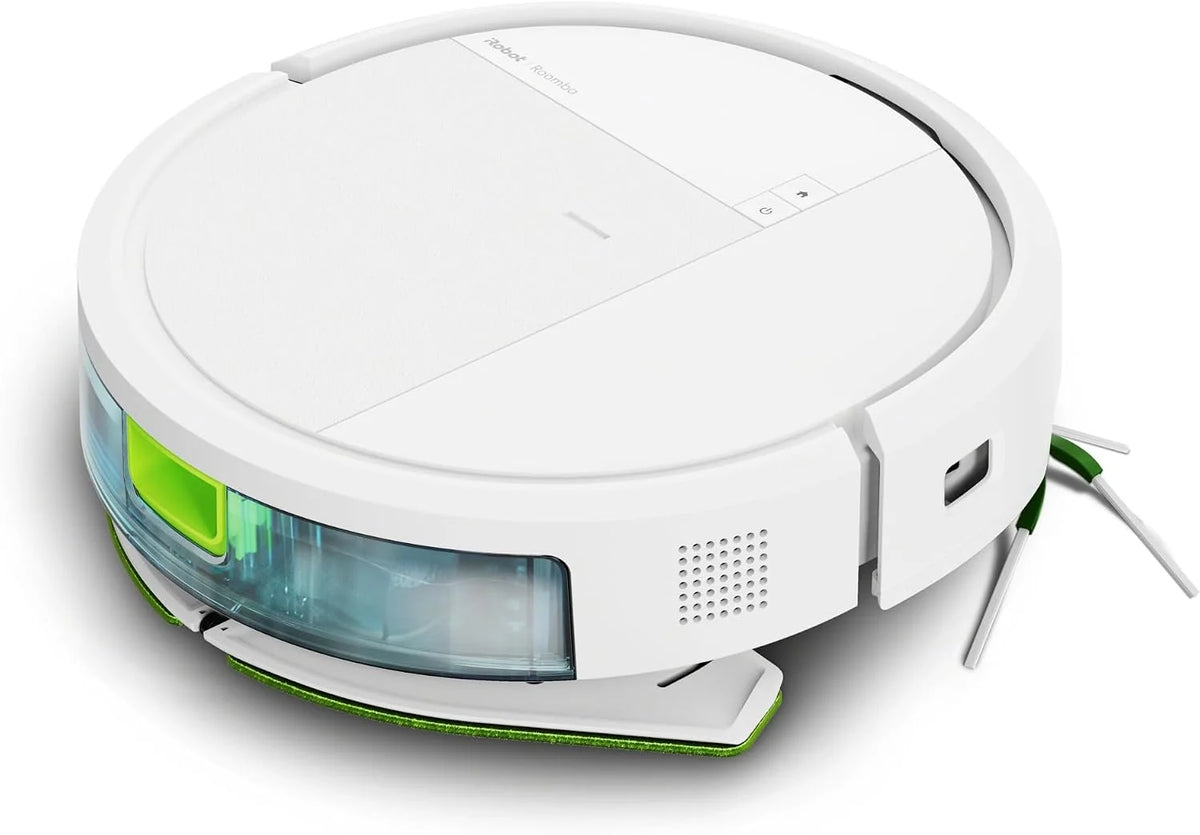 iRobot Roomba® 115 Combo robot odkurzająco-mopujący, moc ssania 15000 Pa, nawigacja z Clearview™ LiDAR, biały