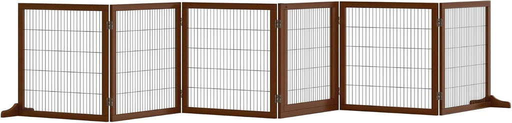 PawHut Brama dla psa regulowana wolnostojąca 70x432 cm Kawa