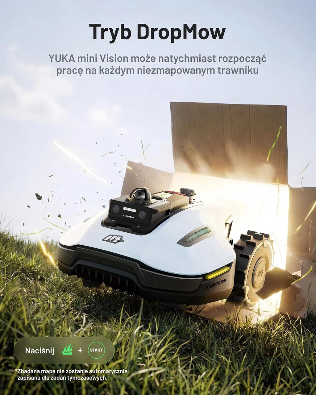 MAMMOTION YUKA mini 2 800 LiDAR robot koszący bez przewodu