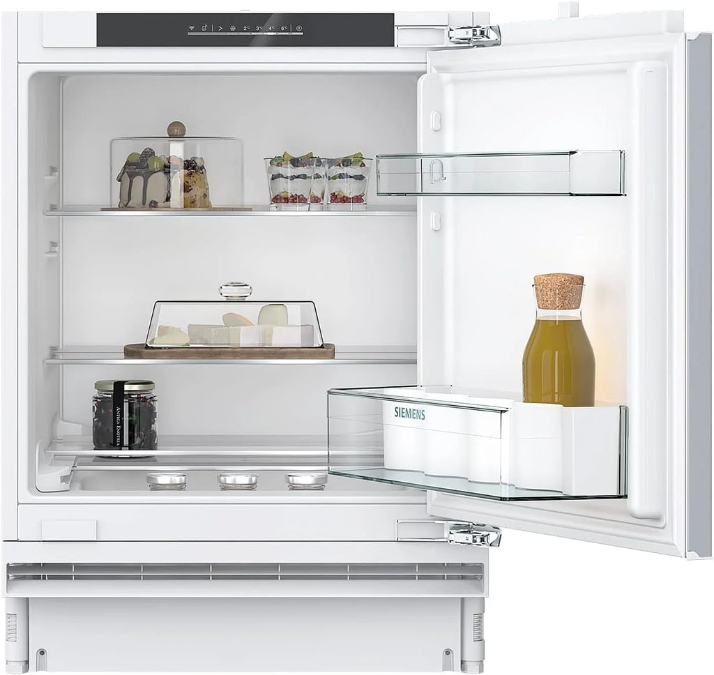 Siemens iQ300, lodówka do zabudowy, 82 x 60 cm, zawias płaski, KU21RVFE0