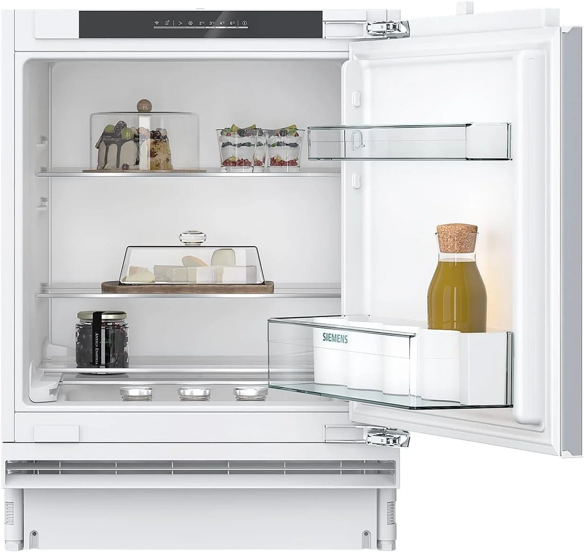Siemens iQ300, lodówka do zabudowy, 82 x 60 cm, zawias płaski, KU21RVFE0