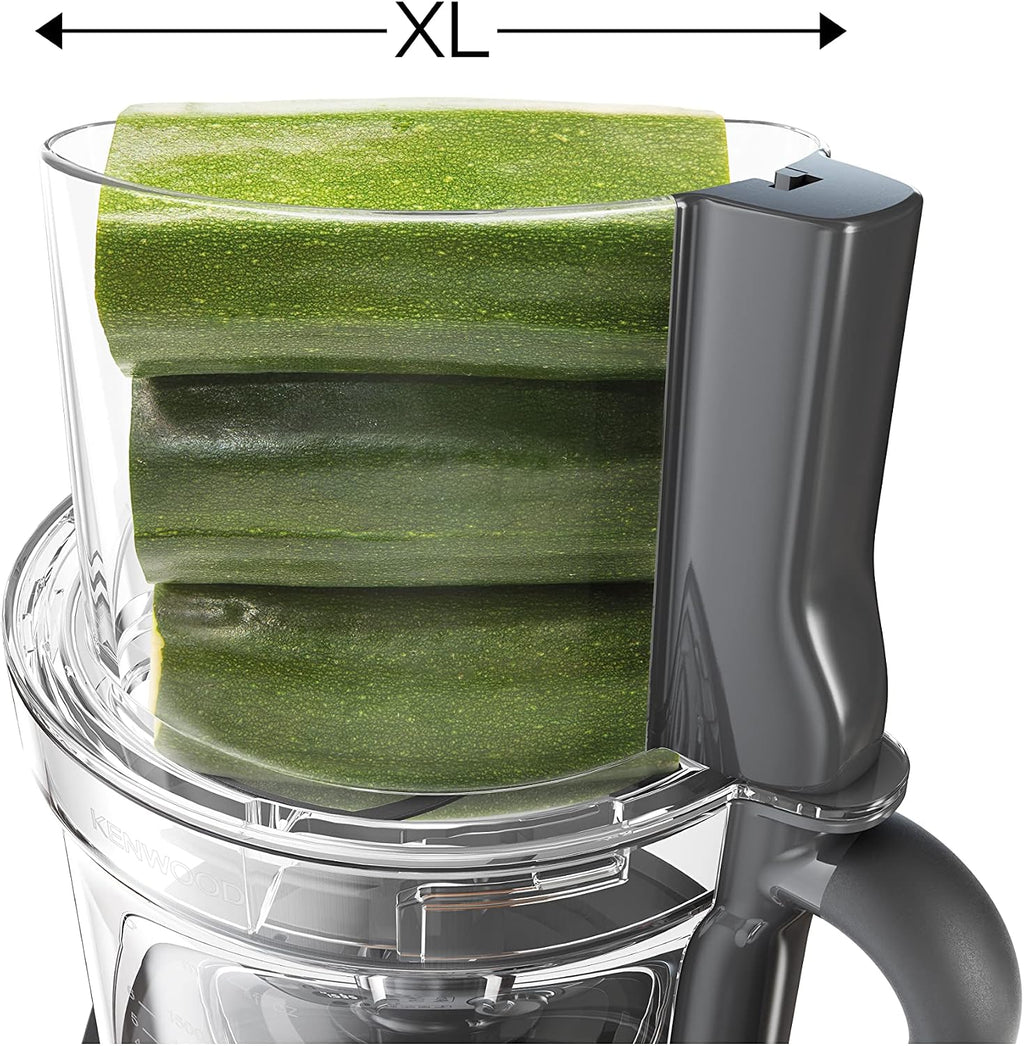 Kenwood Küchengeräte MultiPro XL Weigh+ FDM72.990SS kompaktowy robot kuchenny ze zintegrowaną wagą i timerem, ExpressDice, pojemnik roboczy 3 l, zmienna prędkość, otwór wlewu XL, 1000 W, srebrny