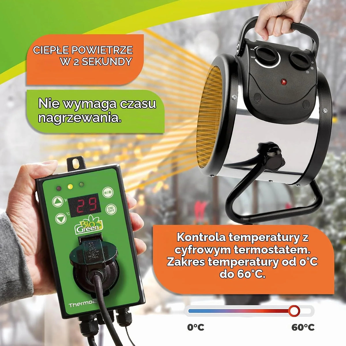 Bio Green Palma Grzejnik elektryczny, 2000 W, Wielokolorowy