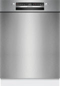 Bosch SMU2HTS08E seria 2, zmywarka do zabudowy, 60 cm, Smart Start, poziom higieny dla Eco 50°C i intensywny 70°C, AquaStop, program do pobrania, Silence on żądanie, Home Connect, stal szczotkowana