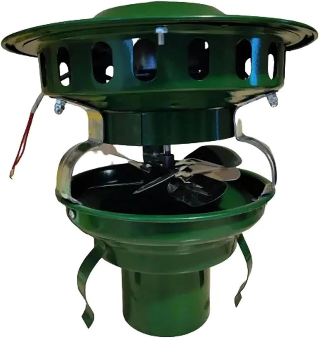 Wentylator kominkowy, elektryczny wyciągacz dymu, wentylator dachowy, odkurzacz kominkowy 100 W, 9,5 cm - 1 sztuka - 11 cm