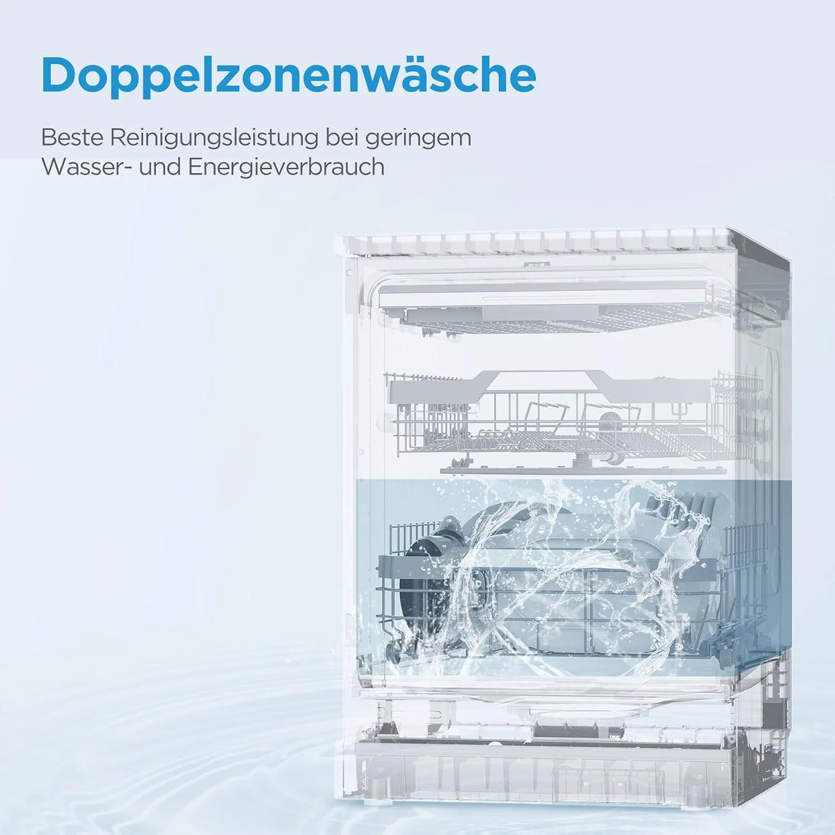 Midea MDWEF1433DW-WE, zmywarka 60 cm, wolnostojąca, 14 nakryć na miary, kosz na sztućce, górny kosz z regulacją wysokości, Aqua-Stop, wybór czasu startu, biała