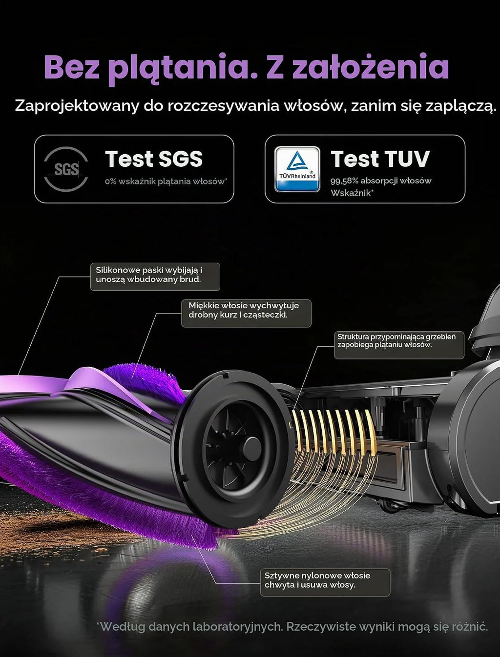 Ultenic U20 Mopper Bezprzewodowy Odkurzacz Myjący 2 w 1, 60kPa, Zbiornik Wody 230ml, Technologia GreenEye, Szczotka Anti-Tangle, Rurka Składana, 60 min, Filtr HEPA H13, do Sierści Zwierząt