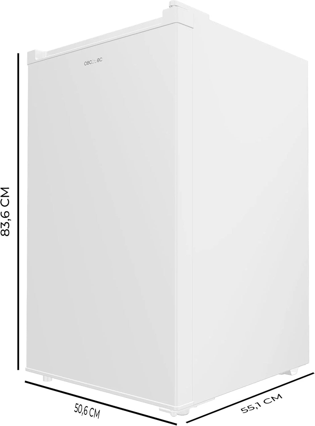 Cecotec Zamrażarka pionowa 87 L Bolero CoolMarket TF 87 White. 83,6 cm wysokości i 50,6 cm szerokości, niskie zużycie energii, płaskie i dwustronne drzwi, kompaktowa konstrukcja, biała