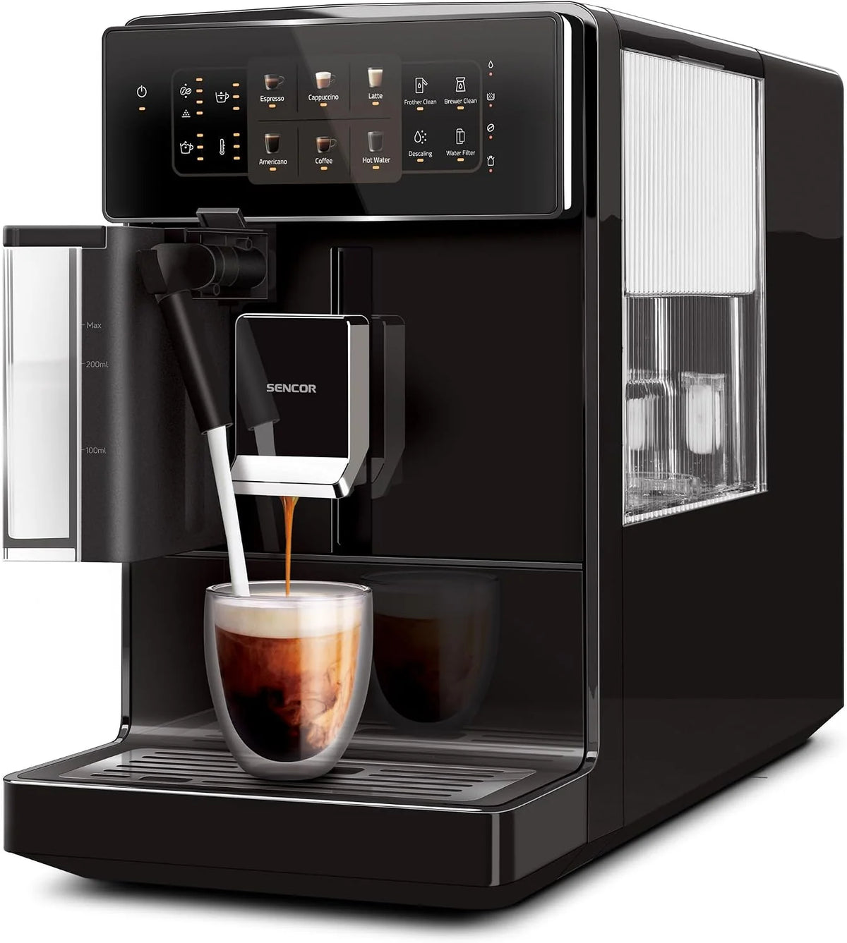 Sencor Automatyczny ekspres do kawy espresso i cappuccino SES 9300BK