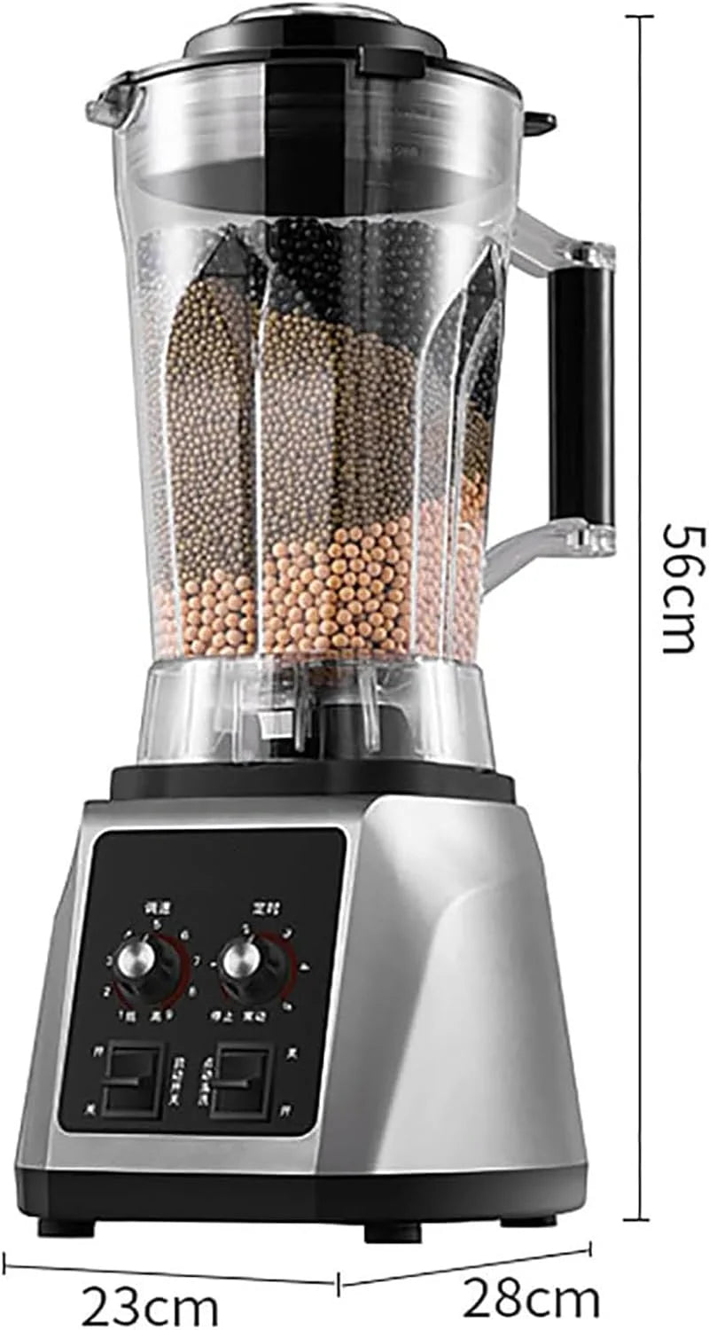 Blender Profesjonalny 2200W, Automatyczny Automat do Mleka Sojowego 6L z 8 Ostrzami i 9 Prędkościami - Wysokoobrotowy Blender 48000RPM do Koktajli Mlecznych, Soków, Kruszenia Lodu i Orzechów