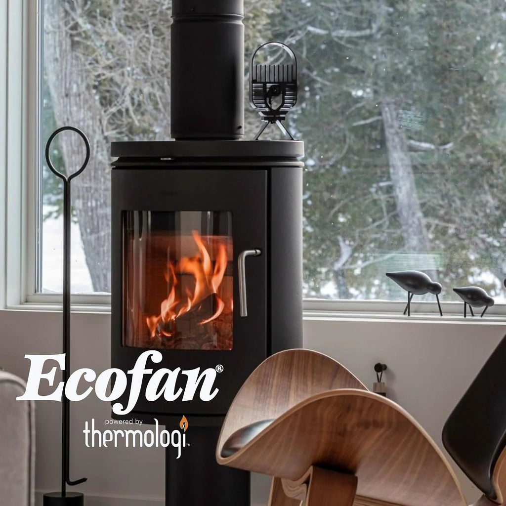 Ecofan Wentylator grzewczy AirDeco I – wydajny, nowoczesny design, technologia niskiej temperatury początkowej, idealny do pieców na drewno, gaz, pellet i steatyt - efektywnie cyrkuluje ciepłe