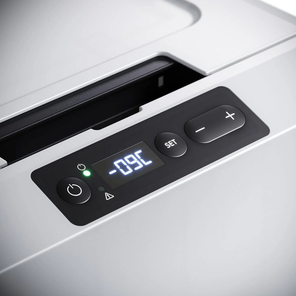 DOMETIC CDF2 36 Lodówka/Zamrażarka kompresorowa, od +10 °C do -15 °C, 31 L – Mini‑lodówka 12/24 V do auta, ciężarówki & łodzi z ochroną akumulatora, szara